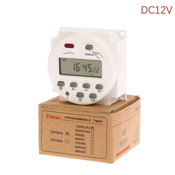 1Pc 12V 24V 110V 220V CN101A Digital LCD Power Timer Programmable Time Switch Relay CN101 Timer Switch Power Timer
