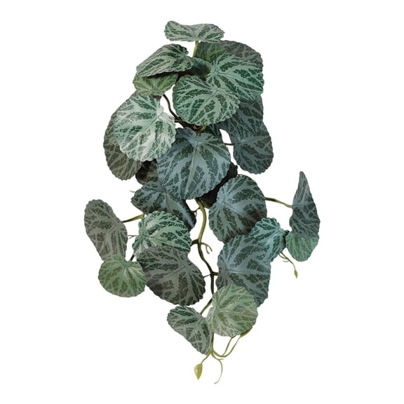 1Pc 13.77" Real Touch Artificial Begonia Vine, Faux Trailing Foliage Fake Hanging Plants for Indoor Outdoor Patio Wall Decor, Begonia