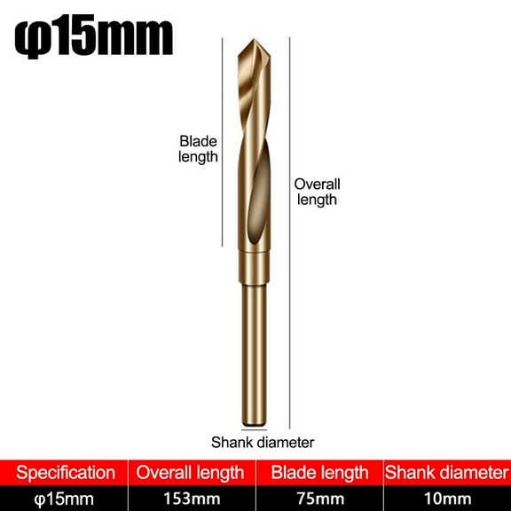 1Pc 13Mm-22Mm Hss Cobalt Drill Bit Round Shank For Wood Metal Stainless Steel Iron Drilling Hole Cutte Tools
