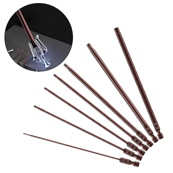 1Pc 150 Mm H1.5-H6 Alloy Steel Magnetic Hex Head Screwdriver Bits For Electric Drills Power Tool Accessories 2.5 Smile Home