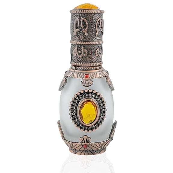 1Pc 15ML Retro Empty Glass Dropper Bottles for Essential Oils Aromatherapy Lab Chemical with Cover Refillable Bottle Bronze 3.8x3.6x9.1cm