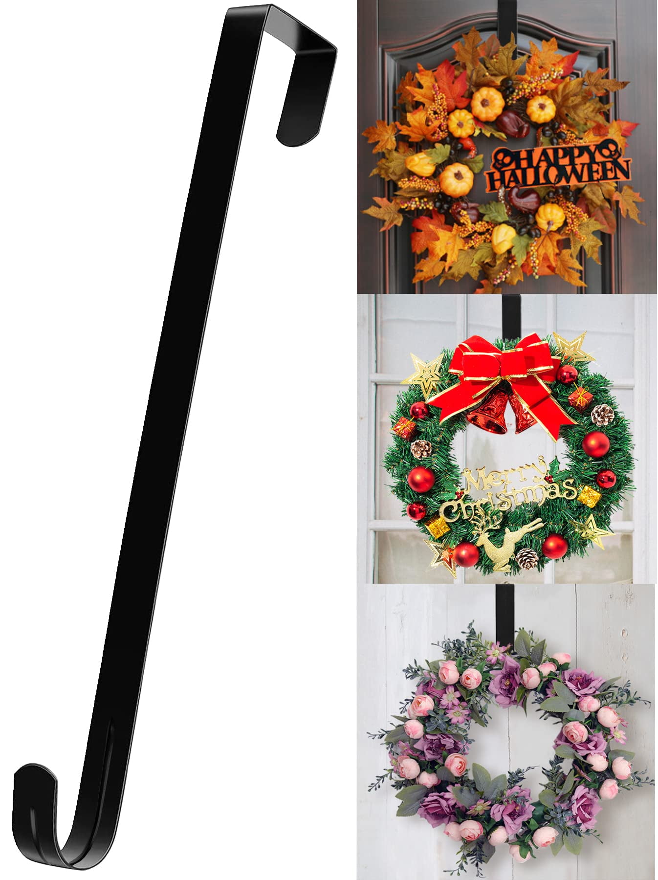 Extra long wreath hanger best sale