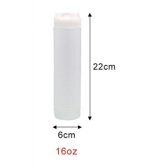 1Pc 16 20 24 Oz Big Capacity Plastic Sauce Bottles Double Head Squeeze Bottles Tomato Catchup Dispenser Kitchen Tools