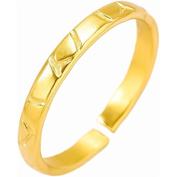 1Pc 17mm Adjustable Knuckle Rings Open Mouth Finger Rings Jewelry Stackable Ring Stacking Dainty Trendy Golden DIY
