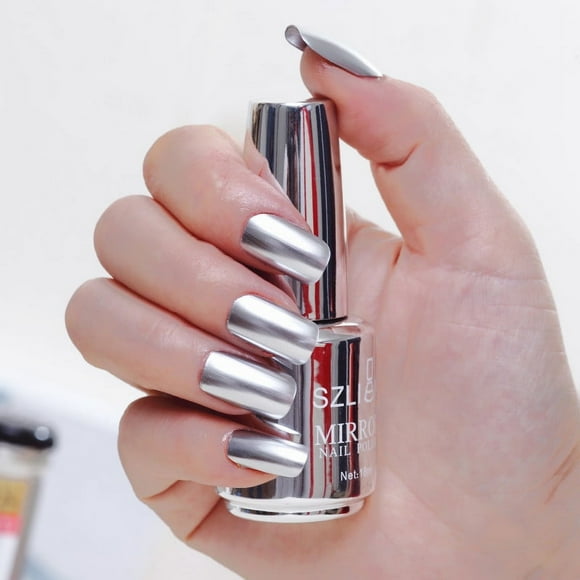 1Pc 18ml Metallic Nail Polish Magic Mirror Effect Chrome Nail Art Polish Varnish,12Colors