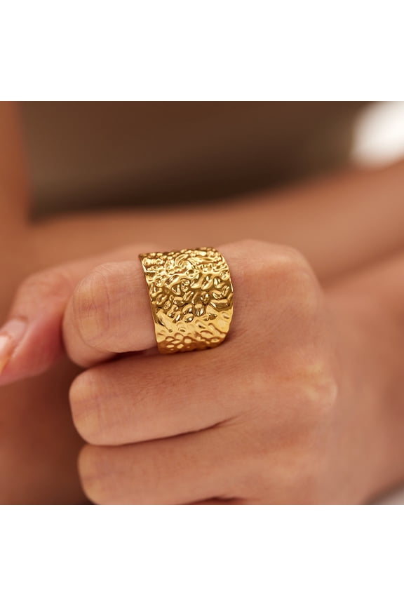 1Pc 18mm Adjustable Knuckle Rings Open Mouth Finger Rings Jewelry Stackable Ring Stainless Steel Vintage Stacking