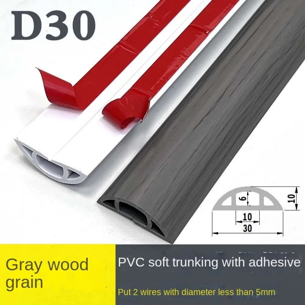 1Pc 1M Pvc Floor Wire Cover Self-adhesive Power Cable Protector ...