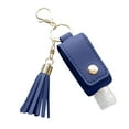 thumbnail image 1 of 1Pc 1oz/30ml Portable Empty Travel Bottle Keychain Hand Sanitizer Bottle Holder with Leather Cover & Tassel Small Refillable Squeeze Bottle for Toiletry Shampoo Lotion Soap(Dark Blue,2.6x1.2"), 1 of 8