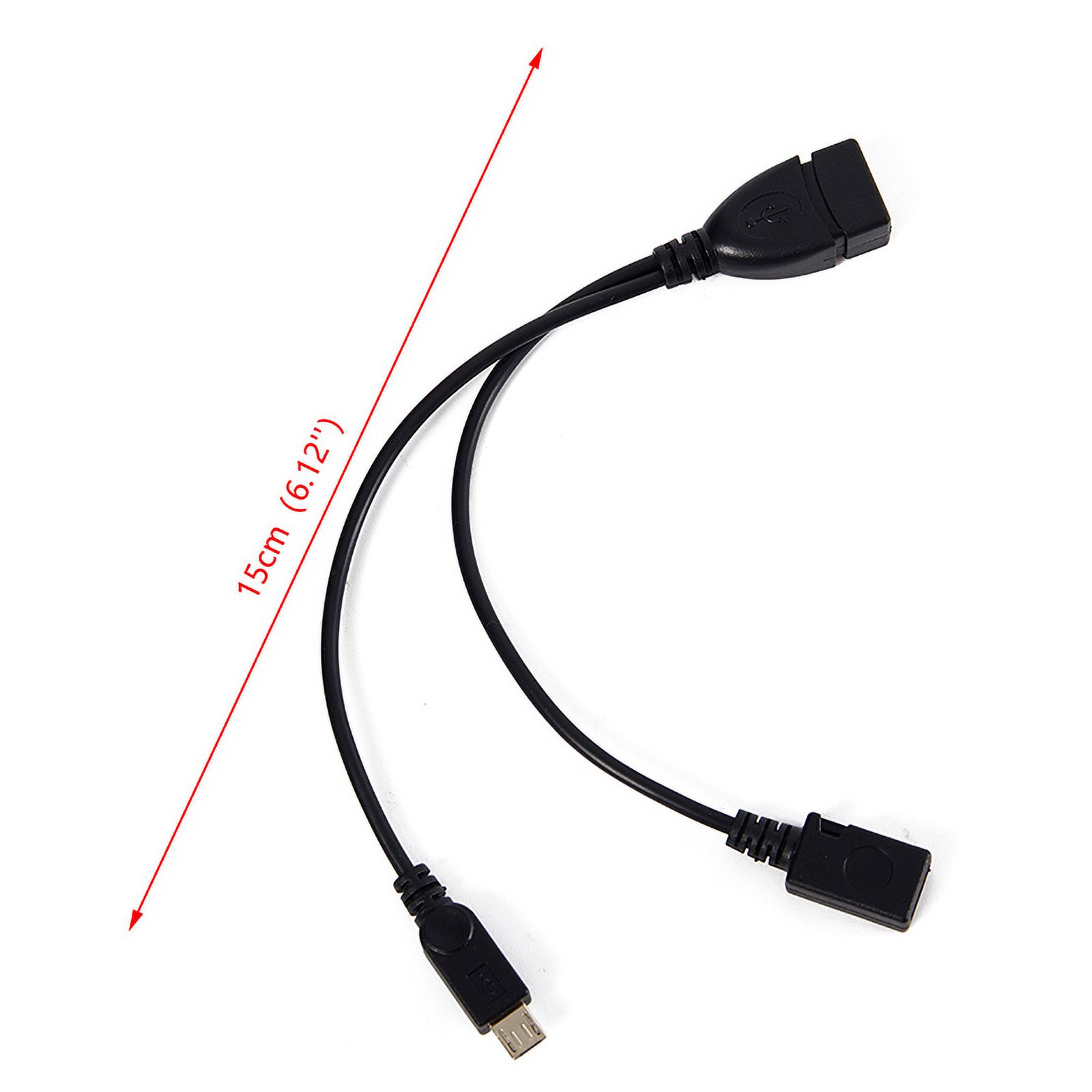 1Pc 2 In 1 OTG Micro USB Host Power Y Splitter USB Adapter To Micro