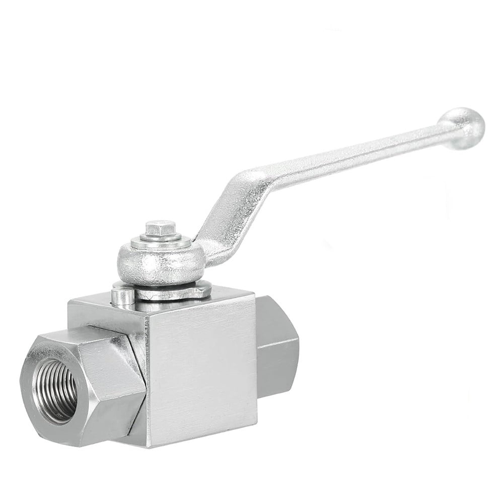 1Pc 2 Way 500 Bar Carbon Steel High Pressure Hydraulic Ball Valve Gas