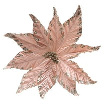 1Pc 20/25Cm Glitter Artifical Christmas Poinsettia Flowers Mreey Christmas Tree Decoration New Year Ornaments Xmas Fake Flowers