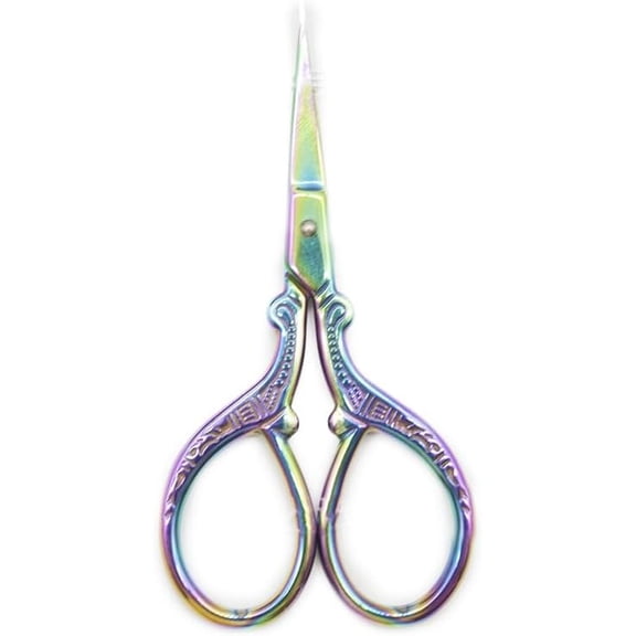 1Pc 201 Stainless Steel Scissors Craft Scissor for Needlework Rainbow Color 95x48mm handmade