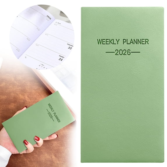 1Pc 2026 A6 Slim Travel Notebook Organizer,Leather Hardcover Cover Design,2026 Planner with Weekly & Monthly Layouts,Daily Agenda Schedule Planner 2026 for Office,Home,Academic Supplies,D,3.8x6.8"