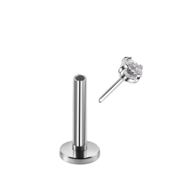 Piercing Courbé Avec étoiles Et CZ - 16g (1.2mm) X 6mm - Pour Helix, Tragus...