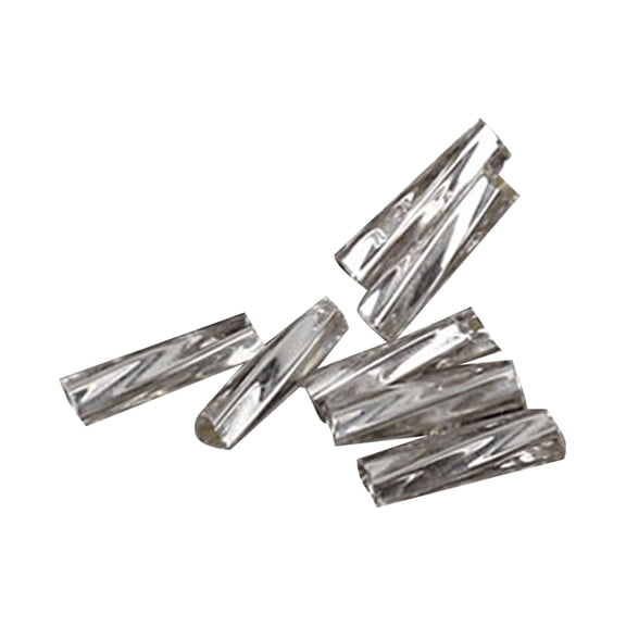 1Pc 2Mm Spiral Tube Glass Beads For Diy Jewelry Making, Solid Color Long Tube Beads With Spiral Pattern In Gray, Craft Supplies For Bracelets Necklaces Earrings Handmade Projects