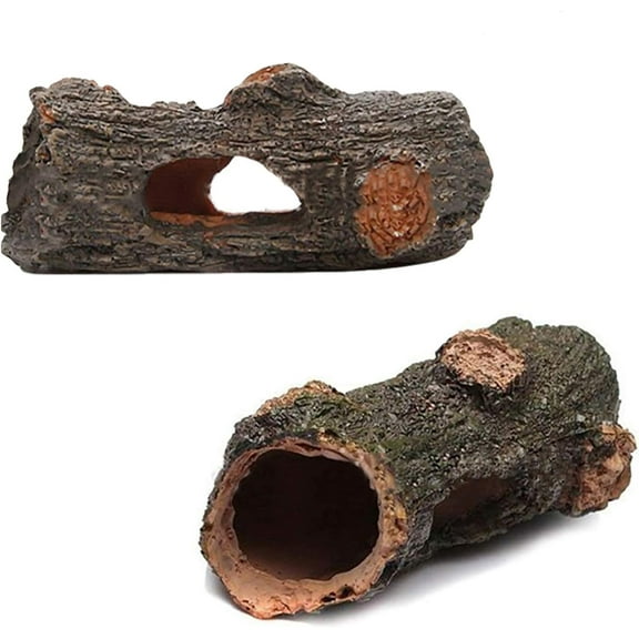 1Pc/2Pcs/3Pcs Aquarium Wood Hollow Tree Trunk Decorations Fish Tank Driftwood Hideout Cave Ornament for Fish Tank Terrarium
