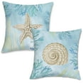 thumbnail image 1 of 1Pc/2Pcs/4Pcs Ocean Beach Throw Pillow Covers Seahorse Turtle Starfish Coastal Outdoor Decorative Pillows Soft Velvet Cushion Cases for Couch Sofa Bed Home Decor,16X16inch/18x18inch/20x20inch, 1 of 6