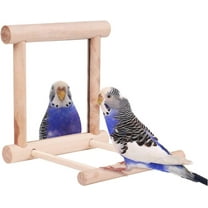 1Pc/2Pcs Bird Mirror, Bird Swing Parrot Cage Toys Swing Hanging Play with Mirror for Small Birds Greys Parakeet Cockatoo Cockatiel Conure Lovebirds Canaries Little Macaw African Parrot