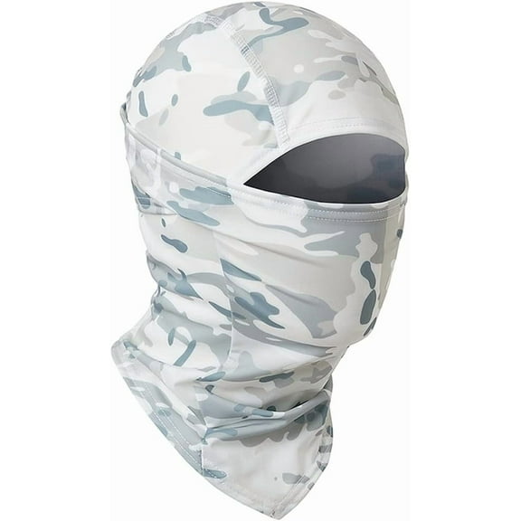 1Pc/2Pcs Camo Balaclava Face Ski Mask,UV Protection Ice Silk Neck Gaiter Sun Hood for Men Women Motorcycle Cycling