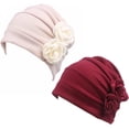 thumbnail image 1 of 1Pc/2Pcs Chemo Caps Headwear for Women Turbans Beanies Flowers Hats Headwrap for Cancer Patient Hair Loss, 1 of 3