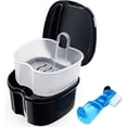 thumbnail image 1 of 1Pc/2Pcs Denture Case Dental Case, Denture Bath Box Cleaning with Brush, Strainer Basket and Lid Waterproof, 1 of 7