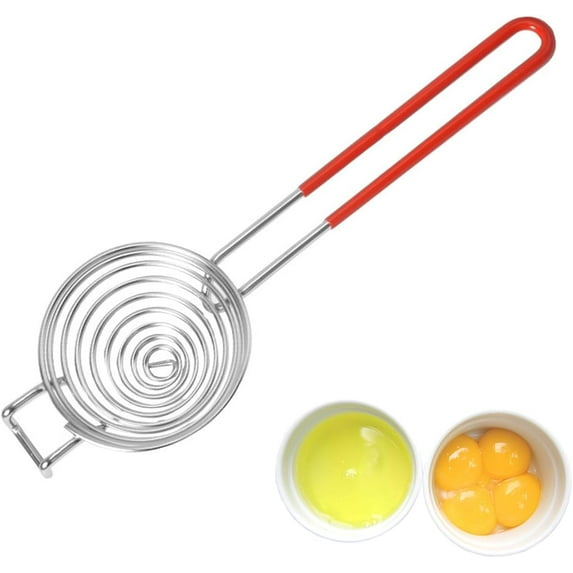 1Pc/2Pcs Egg Separator Egg Yolk White Separator Stainless Steel Egg White Yolk Sifting Filter Egg Divider Kitchen Tool for Baking/Cooking