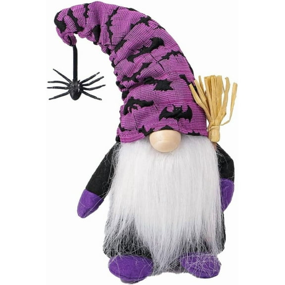 1Pc/2Pcs Gnomes Plush Halloween Decorations with Spider Bat Ornaments Scandinavian Doll Elf Halloween Gnomes Decorations Indoor Home Party Toys for Kids Adults
