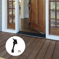 1Pc/2Pcs Kickdown Door Stopper 5 Inch One Touch Adjustable Height Door Stop Zinc Alloy Door Stopper with Rubber Tip Heavy Duty Kick Down Doorstop for The Bottom of Door