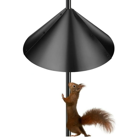 1Pc/2Pcs Squirrel Baffle Black Squirrel Plastic Wide Wrap Around Guard Stopper Keep Squirrels Off Bird Feeder Baffle for Bird Feeder Pole Outside Shepherd Hooks Bird House