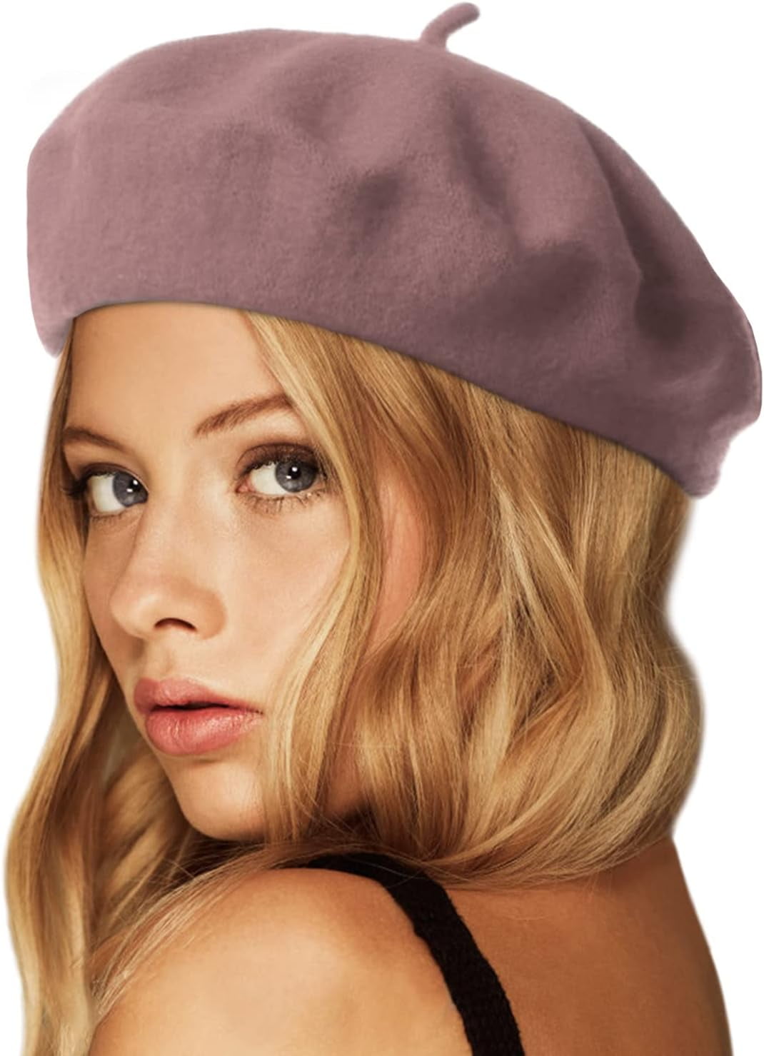 1Pc/2Pcs Wool Beret Hat, Solid Color French Style Winter  display picture 3