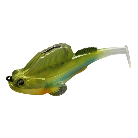 1Pc 3.15" 1/2oz Pre-Rigged Goby Swimbait Weedless Soft Fishing Lures for Bass - Copper Perch