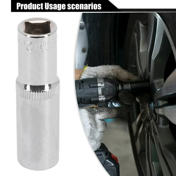1Pc 3/8Inch Deep Socket Adapter Hex Socket Wrench Heads Ratchet Tool 8-24Mm 12Mm