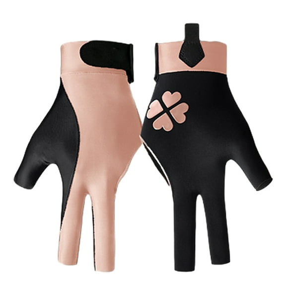 1Pc 3 Open Finger Billiards Glove Left Hand Snooker Billiard Pool Glove