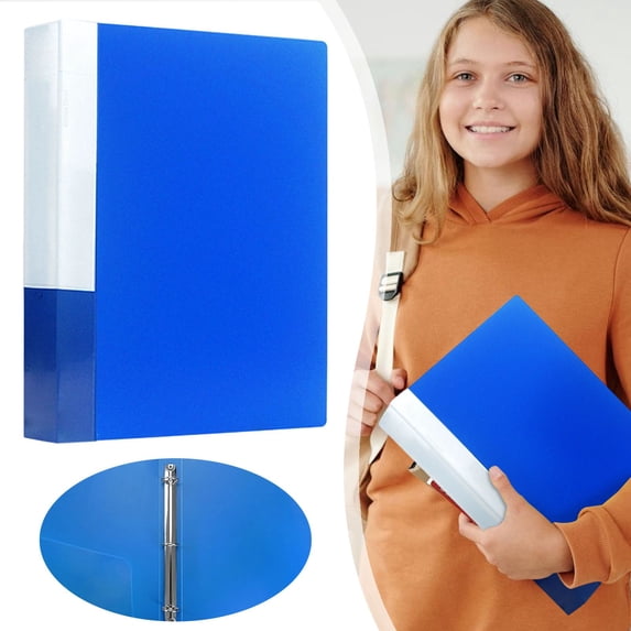 3 Ring Binder, Durable 1 Inch Binder with Label Pocket, Colored Three Ring Binder for Office Supplies, 1 Inch Binders 3 Ring, Cute Binder, 3 Ring Binder 1 Inch, Classroom Must Haves