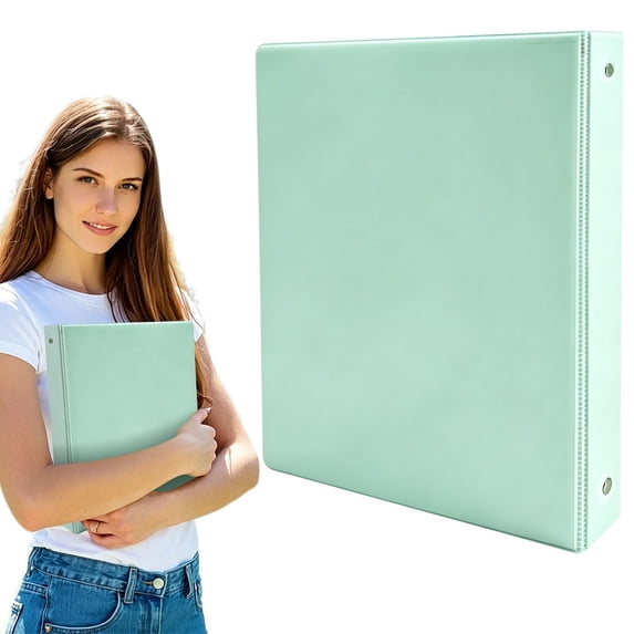 1Pc 3 Ring Binder, 1 Inch Binders 3 Ring, Flexible Binder for Home Office Supplies, Plastic Ring Binder, Cute 1" Binder, Thin Binder, Round Rings, Classroom Must Haves