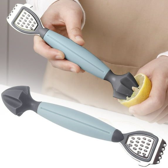 1Pc 3-in-1 Citrus Zester & Juicer – for Oranges,Limes,Grapefruit & More,Lemon Citrus Orange Zester and Grater Tool,Lemon Zester Tool with Channel Knife,Lemon Peeler,Zesters for Kitchen,Sky Blue