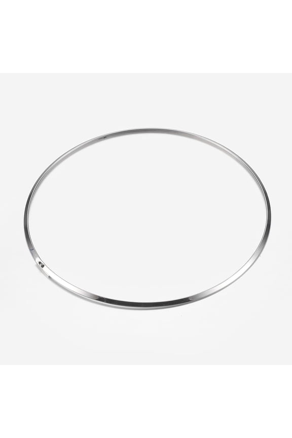 1Pc 304 Stainless Steel Choker Necklaces Rigid Neck Wire Necklaces Stainless Steel Color 5inch (13.7cm) Inner Diameter 3mm Wide 1mm Thick Jewelry Crafting Supplies for Necklaces Silver