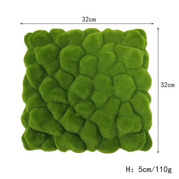 1Pc 30Cm*30Cm Simulated Moss Foam Board Simulated Moss Foam Board Flocking Fake Moss Stone Plant Background Wall Home Décor
