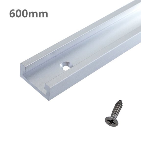 1Pc 30Mm T-Tracks 300-600Mm Aluminium Alloy Miter Track Woodworking Bench T Slot Slide Track For T Screw Quick Acting Clamp 600Mm
