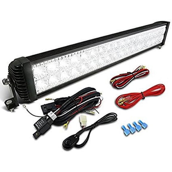 1Pc 36 LED 27" X 3.8" 108W Combo Beam Daytime Driving Light Fog Lamp+Switch