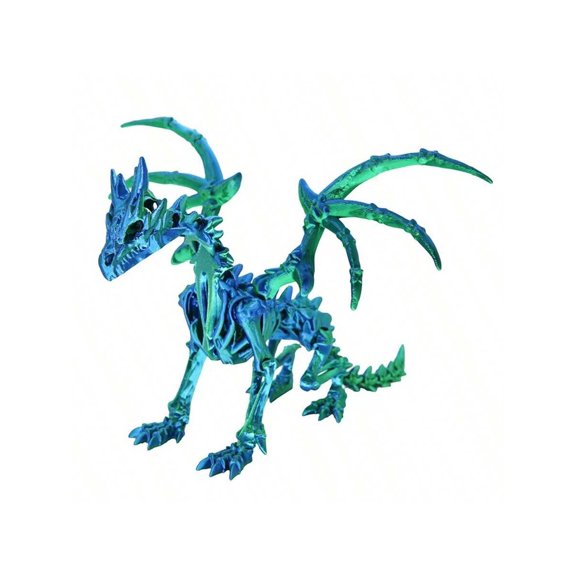 1Pc 3D Printed Dragon Skeleton With Movable Joints - Versatile Indoor/Outdoor Decor, Unique Animal Model Ornament Dragon Figurin
