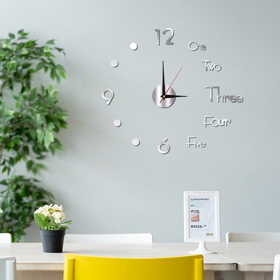 1Pc 3D Wall Clock Mirror Wall Stickers Creative DIY Wall Clocks Modern Design Mute Quartz Needle Watch Home Decor