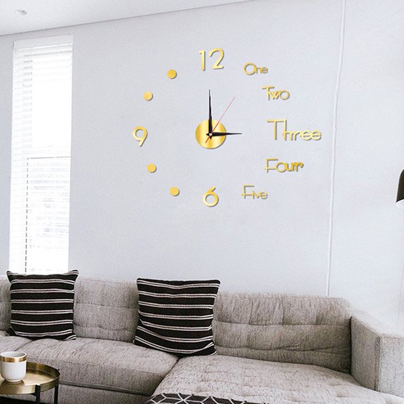 1Pc 3D Wall Clock Mirror Wall Stickers Creative DIY Wall Clocks Modern Design Mute Quartz Needle Watch Home Decor