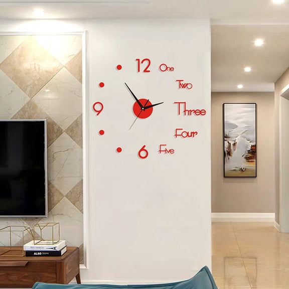 1Pc 3D Wall Clock Mirror Wall Stickers Creative DIY Wall Clocks Modern Design Mute Quartz Needle Watch Home Decor