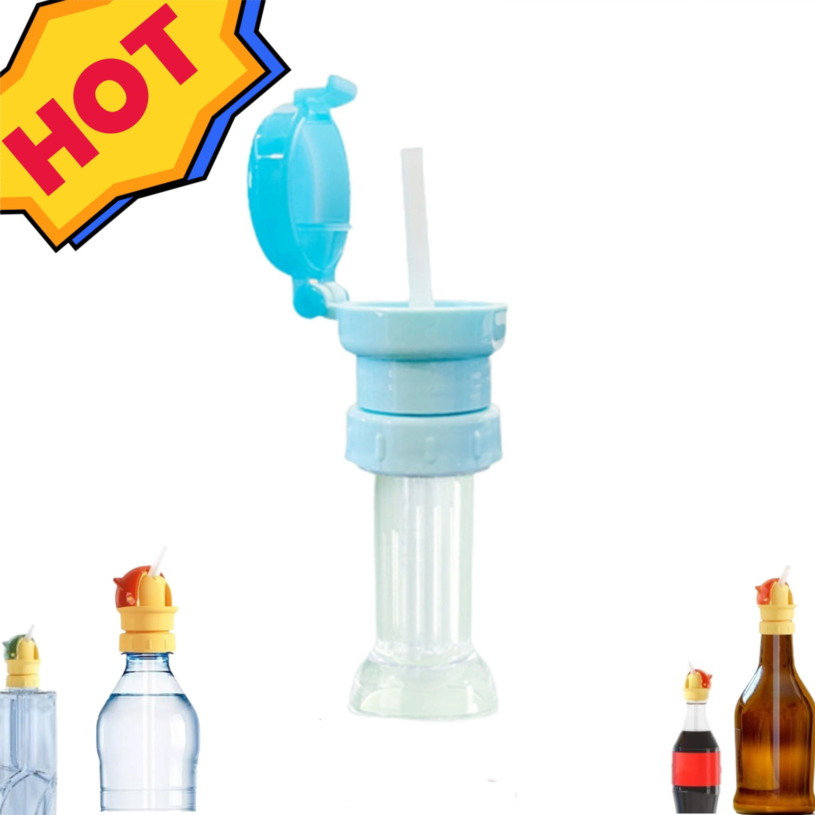 1Pc 3In1 Silicone Bottle Spouts For Kids Prevent Suffocation,Soda Can ...