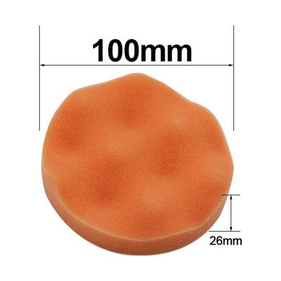 1Pc 3Inch-7Inch Sponge Polishing Pad Car Burnishing Foam Sponge Car Polisher Wheels Remove Scratches Wax Pads Wavy100Mm