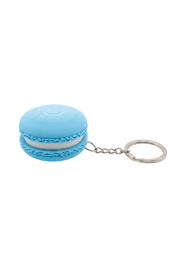 1Pc 4.5cm Macaron Fidget Keychain, 3D Printed PLA Cute Dessert Charm, Stress Relief EDC Accessory for Keys & Bags