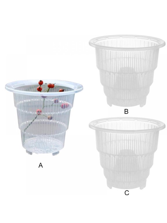 1Pc 4" Clear Plastic Orchid Pots With Holes,Flower Pot Succulent Plants Fleshy Plants Container Garden Decor