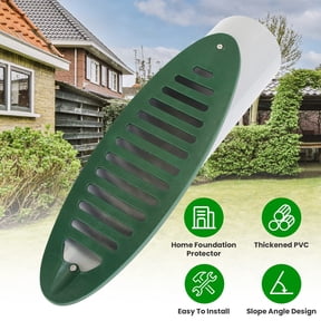Zorpupoa 1Pc PVC Downspout Drainage Pipe 4-Inch Green Angled Yard Emitter Pipe with Sloped Grate
