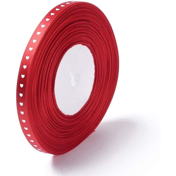 1Pc 45.72m Wired Satin Ribbon Fabric Ribbons Polyester Handmade Frayed Ribbon for Wedding Invitations Bridal Bouquets Gifts Wrapping Crafts Holiday Party DecorationsRed